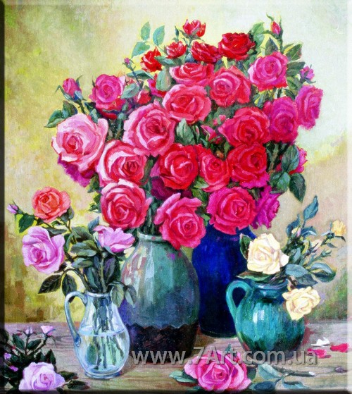 Цветы Маслом, Розы